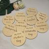 10pcs Baby Holiday Wooden Milestones,DIY Baby First Holiday Milestone Signs,Milestone Cards for Newborn Baby Photo Props, Pregnancy Baby Shower Party Gift Supplies view 4