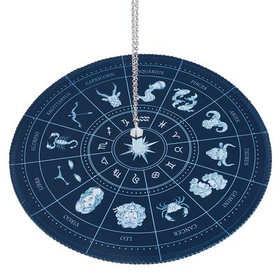 CRASPIRE Constellations Pendulum Mat with 1Pc Natural Opal Crystal Dowsing Necklace Pendant for Dowsing Divination Altar Tarot Card Rubber Pad Board Metaphysical Ceremony Pendulum Supplies