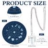 CRASPIRE Constellations Pendulum Mat with 1Pc Natural Opal Crystal Dowsing Necklace Pendant for Dowsing Divination Altar Tarot Card Rubber Pad Board Metaphysical Ceremony Pendulum Supplies view 2