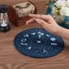 CRASPIRE Constellations Pendulum Mat with 1Pc Natural Opal Crystal Dowsing Necklace Pendant for Dowsing Divination Altar Tarot Card Rubber Pad Board Metaphysical Ceremony Pendulum Supplies view 3