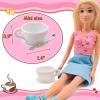 12 Sets Mini Coffee Cups Mini Dollhouse Cups Miniatures Tea Mups Food Kitchen Toys for DIY Decoration Craft Accessories (White) view 3