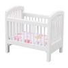 Alomejor Miniature Wooden Dollhouse Bedroom Crib, Cute Mini Size Cot with Mobile Dollhouse Furniture Set for Handmade DIY Lovers view 1