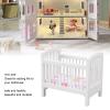 Alomejor Miniature Wooden Dollhouse Bedroom Crib, Cute Mini Size Cot with Mobile Dollhouse Furniture Set for Handmade DIY Lovers view 3