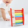 Abacus for Kids Math Math Counting Bead Abacus Hand Eye Coordination Montessori Abacus Toy Wooden Abacus for Children Boys Toddlers 100 Bead, Red view 2