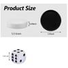 30 Pieces Backgammon Checkers Replacement Set Checker Board Games Playing Game Chips with 2 Dice (Black&Ivory 1.25 inch) view 2