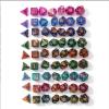 7X D4 D8 D10 D12 D20 Multi Sided Dices Bar Toys, Acrylic Polyhedral Dices Set for, Math Teaching, Role Playing, Card Games, Table Games, Pink Blue view 3