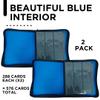 2-Pack Premium 9 Pocket Card Binder for 288 Cards, Scratch Resistant Double Sided Trading Card Binder, Sleek Card Collection Album for Yu-Gi-Oh!, MTG, TCG, game cards & sports cards(Blue interior) view 2
