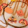 Thanksgiving Necklace Decorations - 12PCS Bead Necklaces Party Favors With Turkey, Pumpkin, Maple Pendant for Boys Girls - Accessories for Party Parade view 4