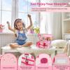 DSLIUPIU Carrying Case Compatible with Little Tikes Story Dream Machine Starter Set, Carrying Bag for Tonies Figures Characters,Portable Travel Storage Bag with Shoulder Strap and Handle(Pink) view 3