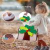 CHEFAN Letter Tree, Coconut Tree Alphabet Bag for Early Education Storytelling, Felt Story Board Set Props from The Childhood Favorite Book, Felt Board for Wall Teaching Home Classroom Play view 3