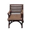 1: 64 Furniture Miniature Resin Table and Chair Kit Accessory Waterproof Multifunctional, Brown view 2