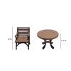 1: 64 Furniture Miniature Resin Table and Chair Kit Accessory Waterproof Multifunctional, Brown view 3
