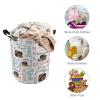 Princess Personalized Baby Laundry Basket Custom Name African American Nursery Hamper Collapsible Kids Laundry Hamper with Handles Black Girl Organizer for Clothes Storage Baby Gift Baskets view 3