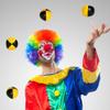 Alomejor Yellow Black PU Thud Juggling Ball Set PU Leather Material for Juggling with Children Training and Myopia Prevention view 2