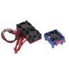 ESC Cooling Fan Motor Cooling Fan Dual Fan Set Aluminum Alloy ABS, IP44 for Slash 4x4 1/10 RC Car (Red) view 2