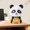 Masyrt Solar Nodding Panda Figurine Ornament for Car Dashboard, Solar Powered Animal Statue for Luck and Fortune (Big Eyes) view 3