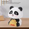 Masyrt Solar Nodding Panda Figurine Ornament for Car Dashboard, Solar Powered Animal Statue for Luck and Fortune (Big Eyes) view 4