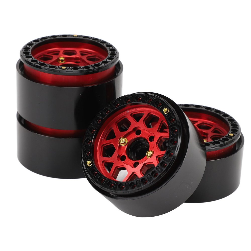 Alomejor 1:10 Drift Car Wheel Rims, Aluminium Alloy RC Vehicle Wheels for 1.9 Inch Tyres Tougher Wheel