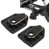 2Pcs Rc Outer Portal Cover Track Covers Car Brass Black Automobile Housing Vehicle Outer Cover Replacement for for Axial for Utb18 Door Shaft, Steering Wheel Covers view 1