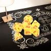 7Pcs Multi-Faceted Dice Kit Tabletop Games Educational Toys Digital Dice, Yellow view 4