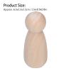 10Pcs Doll Craft Wooden Peg Dolls Kit, Unfinished Wooden Doll Bodies for Craft Projects, Kids Toys with Smooth Finish, Ideal for Graffiti Painting (Female Puppet) view 3