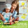 US 17Pcs Kids Cooking Set Safe Toddler Kitchen Tools Educational Montessori Kitchen Set Portable Kids Cutter Set Include Apron Cutting Board Peeler and More for Kids Cooking(17pcs kitchenware set) view 4