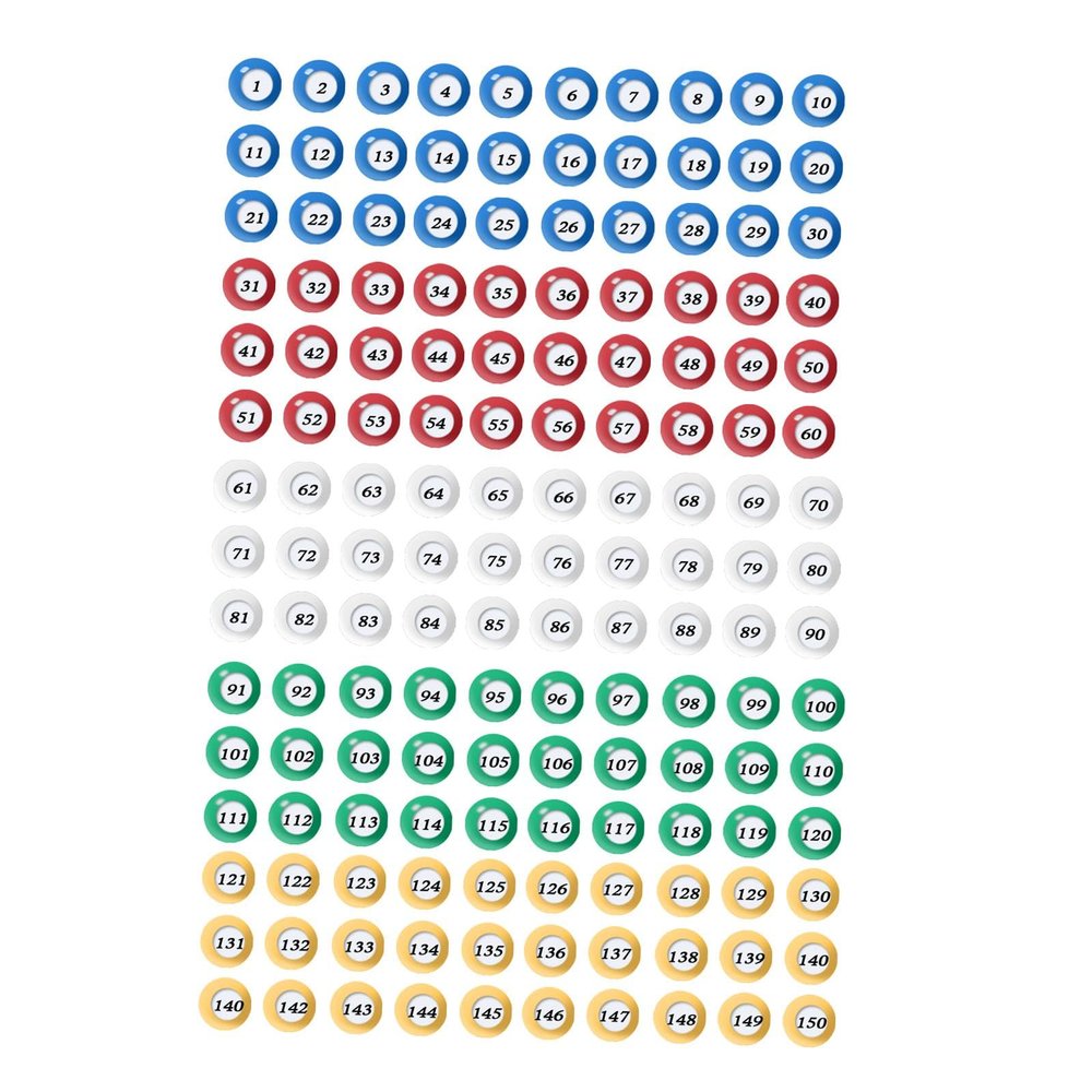 Luwecf 150 Pieces Bingo Balls Bingo Balls Only Replace Parts Ball Games Raffle Balls Tally Ball for Birthday Entertainment Home
