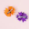 Halloween Hair Bow Clip Orange Pumpkin Halloween Hair Bow Hairs Accessories Bat Hairpin for Women Youth 2 Pack ZFJ37 view 4
