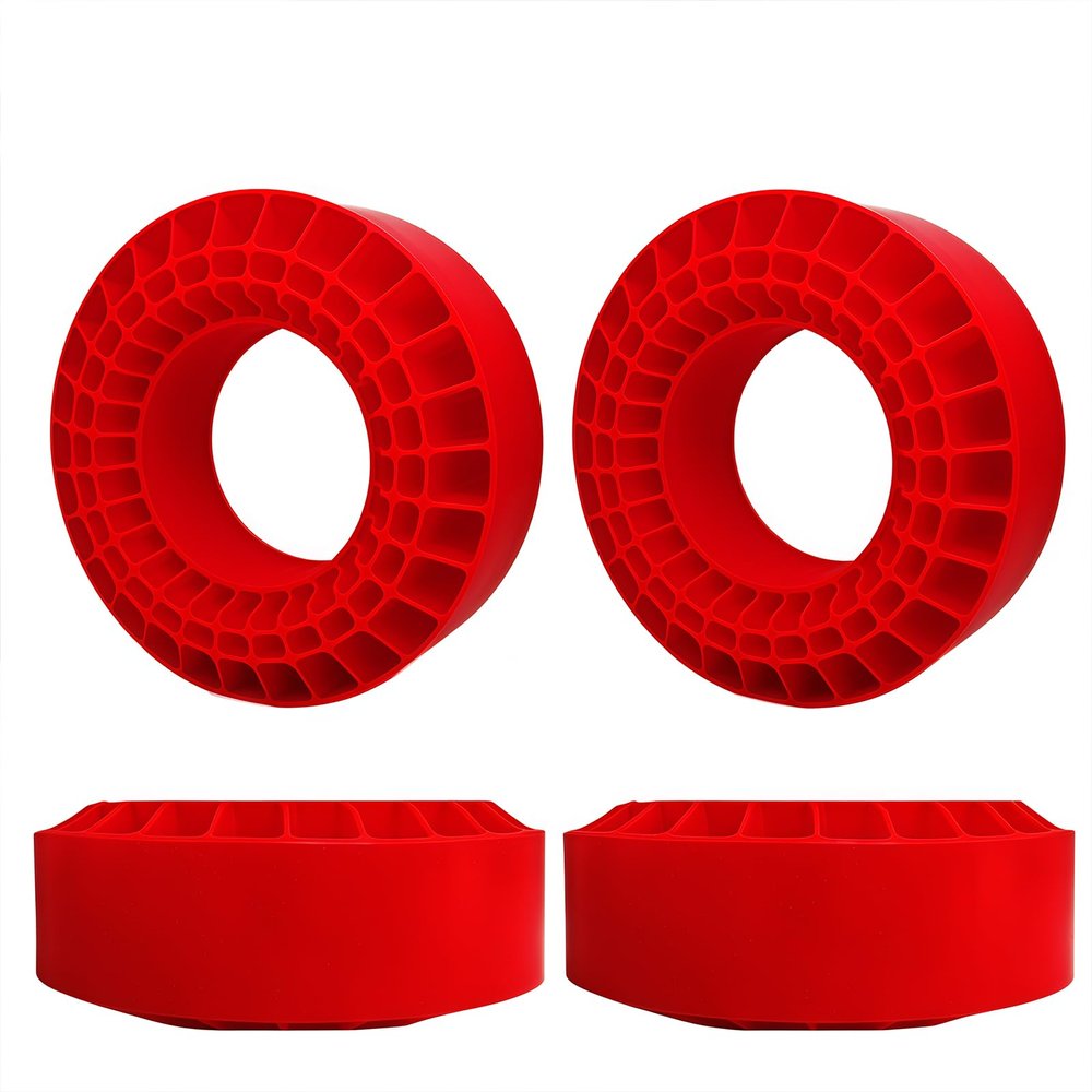 1.9'' Silicone Rubber Tire Inserts Fit for 118-122mm 1.9" Wheel Tires Waterproof Inserts for 1/10 RC Crawler Car (Red)