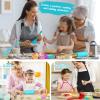 44Pcs Kids Cooking & Baking Set for Real Cooking, Kids Safe Knife & Cooking Tools Utensils with Cookbooks, Toddler Safe Montessori Kitchen Tools Birthday for Girls Boys Ages 6+ view 3