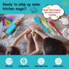 44Pcs Kids Cooking & Baking Set for Real Cooking, Kids Safe Knife & Cooking Tools Utensils with Cookbooks, Toddler Safe Montessori Kitchen Tools Birthday for Girls Boys Ages 6+ view 4