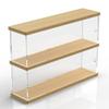 2-Shelves Acrylic Display Case for Collectibles Funko POP Shelves with Door for Figure, Clear Minifigure Display Case Countertop Dustproof Organizer Box(15.7x3.9x11inch) view 1