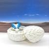 3D Printed Baby Dragon with Dragon Egg, Articulated Clover Crystal Easter Gemstone Orchid Rose Sushi Woodland Dragon White and Blue Dragon, Fidget Toy for Autism ADHD BD007WB (Woodland Dragon) view 2