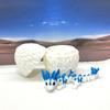 3D Printed Baby Dragon with Dragon Egg, Articulated Clover Crystal Easter Gemstone Orchid Rose Sushi Woodland Dragon White and Blue Dragon, Fidget Toy for Autism ADHD BD007WB (Easter Dragon) view 1