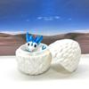 3D Printed Baby Dragon with Dragon Egg, Articulated Clover Crystal Easter Gemstone Orchid Rose Sushi Woodland Dragon White and Blue Dragon, Fidget Toy for Autism ADHD BD007WB (Easter Dragon) view 2