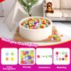 Realhaha Ball Pit Balls 100 PCS, Star Shapes for Babies Kids Playpen Plastic Balls for Babies Ball Pool Puppy Playballs, Bright Rainbow Colors view 2