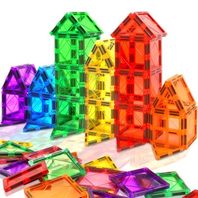 Valentines Day Gift for Ki for Kids Ages 3-5 4-8 Magnetic Tiles Building Blocks for Toddlers Creative Learning Construction Toys Gift for Kids 3 4 5 6 7+Year Old Boys Girls Christmas Birthday 34PCS