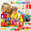 Valentines Day Gift for Ki for Kids Ages 3-5 4-8 Magnetic Tiles Building Blocks for Toddlers Creative Learning Construction Toys Gift for Kids 3 4 5 6 7+Year Old Boys Girls Christmas Birthday 34PCS view 2