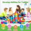 Valentines Day Gift for Ki for Kids Ages 3-5 4-8 Magnetic Tiles Building Blocks for Toddlers Creative Learning Construction Toys Gift for Kids 3 4 5 6 7+Year Old Boys Girls Christmas Birthday 34PCS view 4