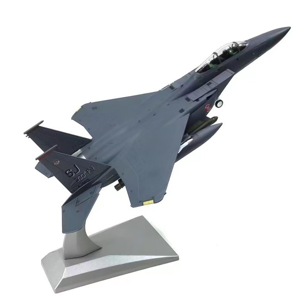 DBEIXIWEI Toy Collection U.S. F-15E Strike Eagle Bomber Airplane Model 1:100 Scale Simulation Aircraft Model Alloy ABS Plastic Material Aviation Plane