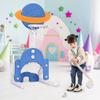 AKUSTIK 3 in 1 Toddlers Basketball Hoop Stand, Adjustable Height Sports Center with Basketball Soccer Golf Game Set, Portable Indoor Outdoor Activity Playset Gift for Kids view 2