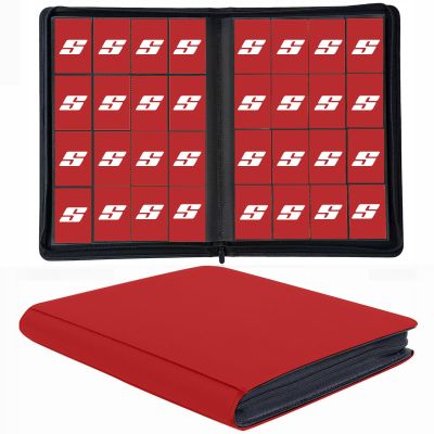 1000+ Pockets Trading Card Binder, 16 Pocket Ringless Side Loading Card Holder Album, Trading Card Album Fit for YuGiOh, MTG, TCG, Game Cards, Sports Cards, Business Cards (Red)