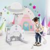AKUSTIK 3 in 1 Toddlers Basketball Hoop Stand, Adjustable Height Sports Center with Basketball Soccer Golf Game Set, Portable Indoor Outdoor Activity Playset Gift for Kids view 2