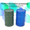 Bnineteenteam Metal Mini Oil Drum Decoration, Exquisite Design Blue Green Cylinder, for 1/10 RC Crawler (Blue Green view 2