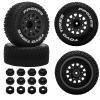 12mm/14mm/17mm Hex RC Wheels and Tires RC Truck Tires 1/10 Scale Tyres Detachable Replacement RC Car Tires for Arrma Senton Tires Slash Tires Fury Axial Redcat Rc4wd Hex (Black) view 1
