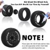 12mm/14mm/17mm Hex RC Wheels and Tires RC Truck Tires 1/10 Scale Tyres Detachable Replacement RC Car Tires for Arrma Senton Tires Slash Tires Fury Axial Redcat Rc4wd Hex (Black) view 2
