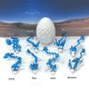 3D Printed Baby Dragon with Dragon Egg, Articulated Crystal, Clover, Easter, Gemstone, Orchid, Rose, Sushi Woodland Baby Dragon, Fidget Toy Dragon, Executive Desk Toy BD007WB (Woodland Baby Dragon) view 4