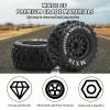 2.8" RC Tires with 12mm/14mm Hex Adapter 1/10 Scale RC Truck Tires RC Wheels and Tires Set for Traxxas Arrma Rustler Stampede 4PCS (Black) - Not Glued view 3