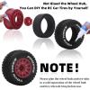 12mm/14mm/17mm Hex RC Wheels and Tires RC Truck Tires 1/10 Scale Tyres Detachable Replacement RC Car Tires for Arrma Senton Tires Slash Tires Axial Redcat Rc4wd Hex Fury (Red) view 2