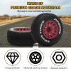 12mm/14mm/17mm Hex RC Wheels and Tires RC Truck Tires 1/10 Scale Tyres Detachable Replacement RC Car Tires for Arrma Senton Tires Slash Tires Axial Redcat Rc4wd Hex Fury (Red) view 3